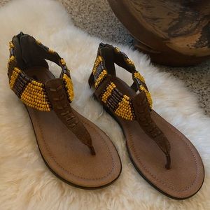 Minnetonka beaded sandals